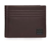 Pepe Jeans Hudson Geldbörse mit Kartenhalter, Braun, 12,5 x 9,5 x 1 cm, Leder von Joumma Bags
