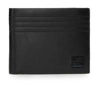 Pepe Jeans Hudson Geldbörse mit Kartenhalter, schwarz, 12,5 x 9,5 x 1 cm, Leder von Joumma Bags