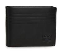 Pepe Jeans Hudson Horizontale Geldbörse mit Abnehmbarer Brieftasche, Schwarz, 11 x 8,5 x 1 cm, Leder von Joumma Bags