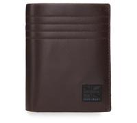 Pepe Jeans Hudson Vertikale Geldbörse, Braun, 8,5 x 10,5 x 1 cm, Leder von Joumma Bags