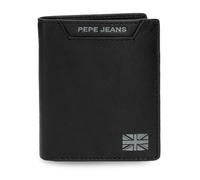 Pepe Jeans Indiana Vertikale Geldbörse, Schwarz, 8,5 x 10,5 x 1 cm, Leder von Joumma Bags