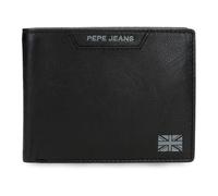 Pepe Jeans Indiana Geldbörse mit Kartenfach Black 12x9,5x1 cm Leder von Joumma Bags