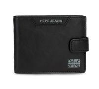 Pepe Jeans Indiana Horizontale Geldbörse mit Klickverschluss, Einheitsgröße, Schwarz, Eine Größe passt Allen, Horizontale Geldbörse mit Klickverschluss