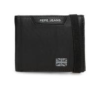 Pepe Jeans Indiana Wallet mit Gummiband Schwarz 11,5x8,5x1 cm Leder von Joumma Bags