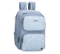 Pepe Jeans Jana Bags Rucksack für Laptop, 33,8 cm, Blau, 25 x 37 x 10 cm, Polyester und PU, 9,25 l, blau, Talla única, Laptop-Rucksack