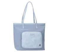 Pepe Jeans Jana Einkaufstasche, Blau, 34 x 32 x 14 cm, Polyester, mit Details aus Kunstleder von Joumma Bags, blau, Talla única, Tragetasche