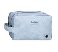 Pepe Jeans Jana Kulturbeutel, Blau, 26 x 16 x 12 cm, Polyester, mit Details aus Kunstleder von Joumma Bags, blau, Talla única, Kulturbeutel