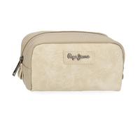 Pepe Jeans Jana Kulturbeutel, Beige, 17 x 9 x 6,5 cm, Polyester, mit Details aus Kunstleder von Joumma Bags, Beige, Talla única, Kulturbeutel