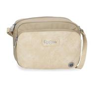 Pepe Jeans Jana Umhängetasche Beige 21,5 x 15 x 5 cm Polyester mit Details aus Kunstleder von Joumma Bags, Beige, Talla única, Umhängetasche