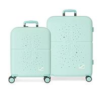 Pepe Jeans Jane Kofferset Türkis 55/70 cm starrer ABS-Verschluss Integrierter TSA-Verschluss 116L 7,54 kg 4 Doppelrollen Handgepäck