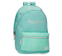 Pepe Jeans Jane Rucksack für Laptop, Doppelfach, 15,6 Zoll, Blau, 31 x 44 x 17,5 cm, Polyester, 20,46 l