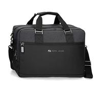 Pepe Jeans Jarvis Geldbörse für Laptop, doppelt, anpassbar, Schwarz, 40 x 30 x 11 cm, Polyester, mit Kunstlederdetails