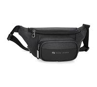 Pepe Jeans Jarvis Gürteltasche mit Tasche, Schwarz, 30 x 13 x 5,5 cm, Polyester mit Details aus Kunstleder