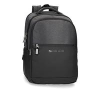 Pepe Jeans Jarvis Rucksack für Laptop, anpassbar, 31 x 44 x 15 cm, Schwarz, 20,46 l