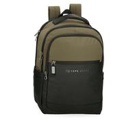Pepe Jeans Jarvis Rucksack für Notebook 39,6 cm (15,6 Zoll), Grün, 31 x 44 x 15 cm, Kunstleder und Polyester, 20,46 l, von Joumma Bags, grün, Kindergarten-Rucksack