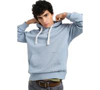 Strickpullover PEPE JEANS "Strickjacke JASPER MELANGE HOODIE", Herren, Gr. L, blau (oxford blau), 100% Baumwolle, Pullover Strickpullover (71439110-L) oxford blau