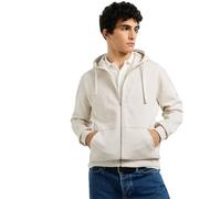 Strickpullover PEPE JEANS "Strickjacke JASPER MELANGE ZIP", Herren, Gr. S, ivory weiß, 100% Baumwolle, Pullover Strickpullover (62593965-S) ivory weiß