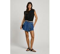 Pepe Jeans Damen Regular Skort Hw Shorts, Blau (Denim-Id3), 30W