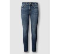 Skinny-fit-Jeans PEPE JEANS "SKINNY JEANS LW", Damen, Gr. 27, Länge 32, mid blau, Denim/Jeans, Obermaterial: 99% Baumwolle, 1% Elasthan, skinny fit lang, Jeans, Low Waist (82160564-27) mid blau