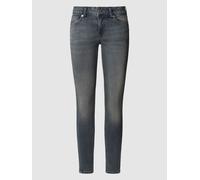 Skinny-fit-Jeans PEPE JEANS "SKINNY JEANS LW", Damen, Gr. 31, Länge 32, blau (blau grau used), Denim/Jeans, Obermaterial: 93% Baumwolle, 5% Polyester, 2% Elasthan, casual, skinny fit, Jeans, in versch