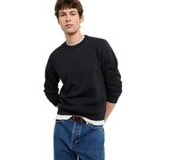 Sweatshirt PEPE JEANS "JEFFERSON CREW", Herren, Gr. M, schwarz, Sweatware, Obermaterial: 70% Baumwolle, 30% Polyester, unifarben, regular fit hüftbedeckend, Rundhals, Rippbündchen, Sweatshirts Sweatsh