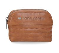 Pepe Jeans Biker Geldbörse Braun 11,5 x 8,5 x 1,5 cm Polyester mit Details aus Kunstleder von Joumma Bags, braun, Talla única, Geldbörse