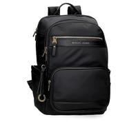 Pepe Jeans Morgan Laptop-Rucksack, 39,6 cm, Schwarz, 29 x 41 x 14 cm, Polyester und PU, 12,76 l, Schwarz, Talla única, laptoprucksack