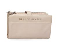 Pepe Jeans Joumma Bags Morgan Casual Tagesrucksack, Reisetaschen, beige und schwarz, Kunstleder für Damen, beige, Talla única, Geldbörse