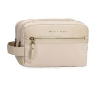 Pepe Jeans Joumma Bags Morgan Casual Tagesrucksack, Reisetaschen, beige und schwarz, Kunstleder für Damen, beige, Talla única, Kulturbeutel