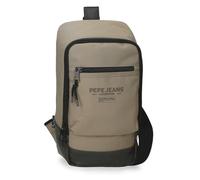 Pepe Jeans Joumma Bags Waltford Umhängetasche, 18 x 35 x 9 cm, Polyester, mit Kunstleder-Details, Beige