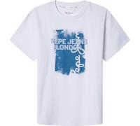 Pepe Jeans Jungen Alex T-Shirt, Weiß (Weiß), 16 Jahre