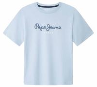 Pepe Jeans Jungen New Art T-Shirt, Blau (Himmelblau), 10 Jahre