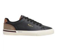 Trainingsschuh PEPE JEANS "trainers KENTON CAMPUS M", Herren, Gr. 44, schwarz, 85% Polyurethan, 15% Cow Suede, Schuhe (78365635-44) schwarz