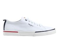 Pepe Jeans für Herren. PMS30811 Turnschuhe Kenton Smart 22 weiß (42), Stoff, Wohnung, Schnürsenkel, Lässig, Nachhaltig