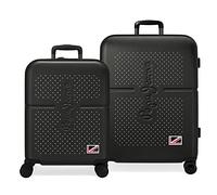 Pepe Jeans Laila Koffer-Set, 48 x 70 x 28 cm, Schwarz , 48x70x28 cms, Kofferset