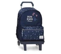 Pepe Jeans Lenay Schulrucksack mit Trolley 15.6 "Zoll Navy 31x44x17. 5 cm Polyester 23.87L von Joumma Bags