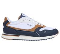 Pepe Jeans London Bexley Road M Herren Regular Fit Leder Sneaker, Blau