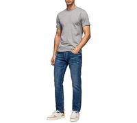 Pepe Jeans London Herren Cash Straight Jeans, regulärer Bund, Stretch-Denim, mittlere Blaue Waschung