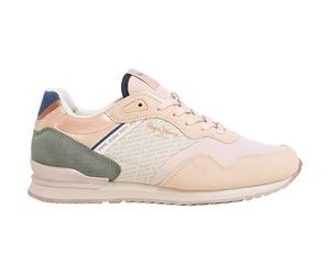Pepe Jeans London Print mehrfarbige Turnschuhe aus Leder