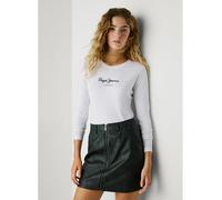 Pepe Jeans Damen T-Shirt New Virginia Ls N, Weiß, XL