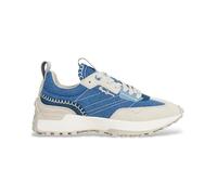 Pepe Jeans Lucky Denim Blaue Turnschuhe aus Leder
