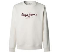 Sweatshirt PEPE JEANS "MACBETH PLAIN CREW", Herren, Gr. XXL, weiß (ivory weiß), Sweatware, Obermaterial: 70% Baumwolle, 30% Polyester, bedruckt, unifarben, regular fit, Rundhals, Rippbündchen, Sweatsh