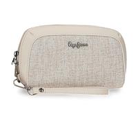 Pepe Jeans Maddie Beige Handtasche 20x11x4 cm Polyester mit Details aus Kunstleder