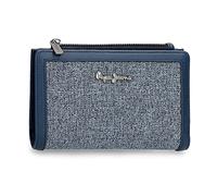 Pepe Jeans Maddie Geldbörse mit blauem Kartenhalter 17x10x2 cm Polyester mit Kunstlederdetails