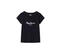Pepe Jeans Mädchen Hana Glitter N T-Shirt, Blau (Dark Ecru White), 14 Jahre