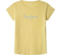 Pepe Jeans Mädchen Hana Glitter N T-Shirt, Gelb (Sorbet Zitronengelb), 10 Jahre