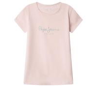 Pepe Jeans Mädchen Hana Glitter N T-Shirt, Rosa (zartes Rosa), 8 Jahre