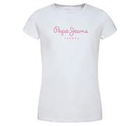 Pepe Jeans Mädchen Hana Glitter S/S T Shirt, 800weiß, 8 Jahre EU