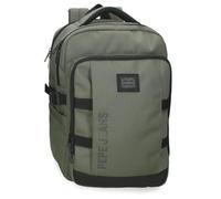Pepe Jeans Matlock Rucksack für Laptop, 39,6 cm (15,6 Zoll), Grün, 28 x 40 x 16 cm, Kunstleder und Polyester von Joumma Bags