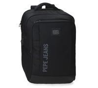 Pepe Jeans Matlock Rucksack für Laptop, 39,6 cm (15,6 Zoll), Schwarz, 31 x 44 x 15 cm, Kunstleder und Polyester von Joumma Bags